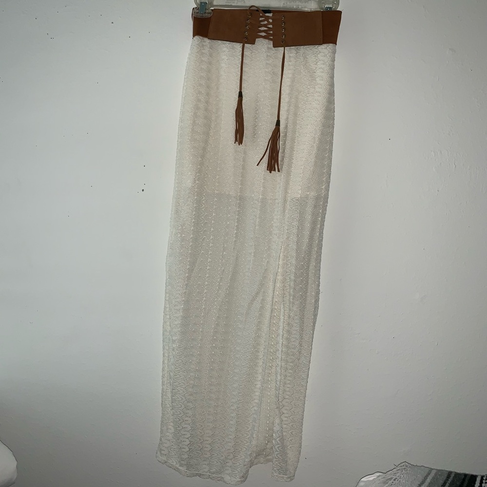 Long slit skirt